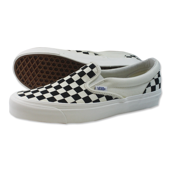 VANS バンズ  OG CLASSIC SLIP ON LX  BLACK/WHITE CHECKERBOARD