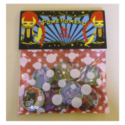 カエルと屋台」缶バッヂ コンプリートセット vol.6／劇団イヌカレー