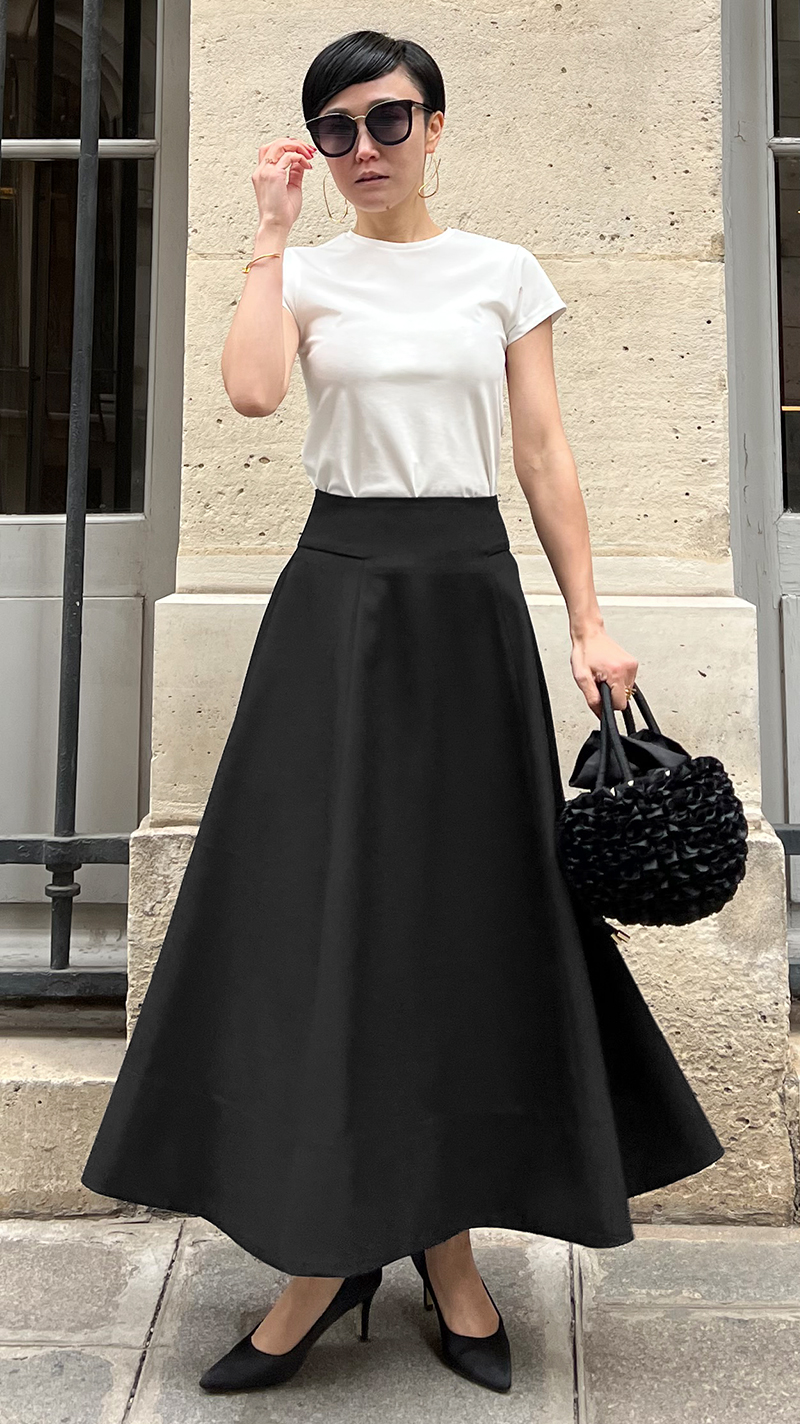 Aラインフレアフレンチスカート