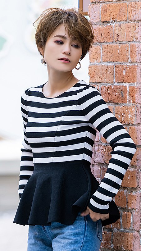 ボーダーペプラムトップス_c20ss-tp03a