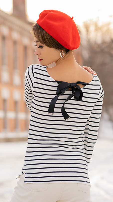 バックリボンボーダートップス_c20ss-tp13