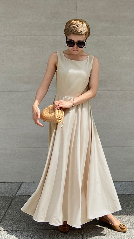 ノースリーブリッチフレアワンピース Jenne ジェンヌ 公式通販 美しく見せてくれるお洋服ブランド