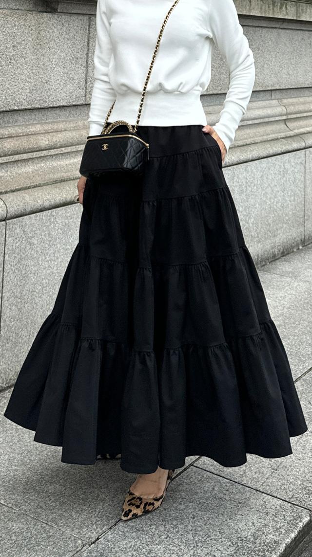切り替えボリュームスカート