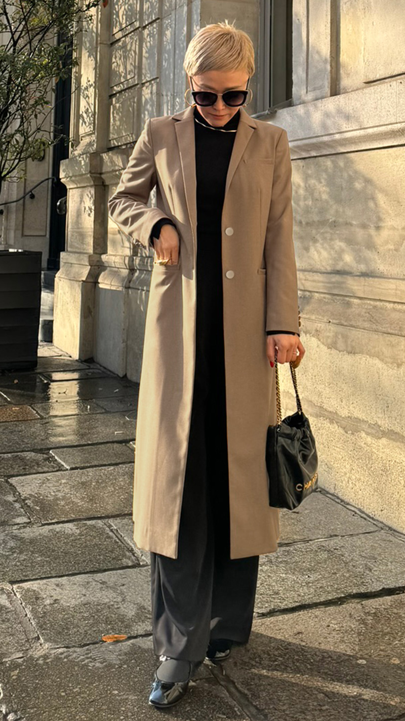 モダンロングジャケット