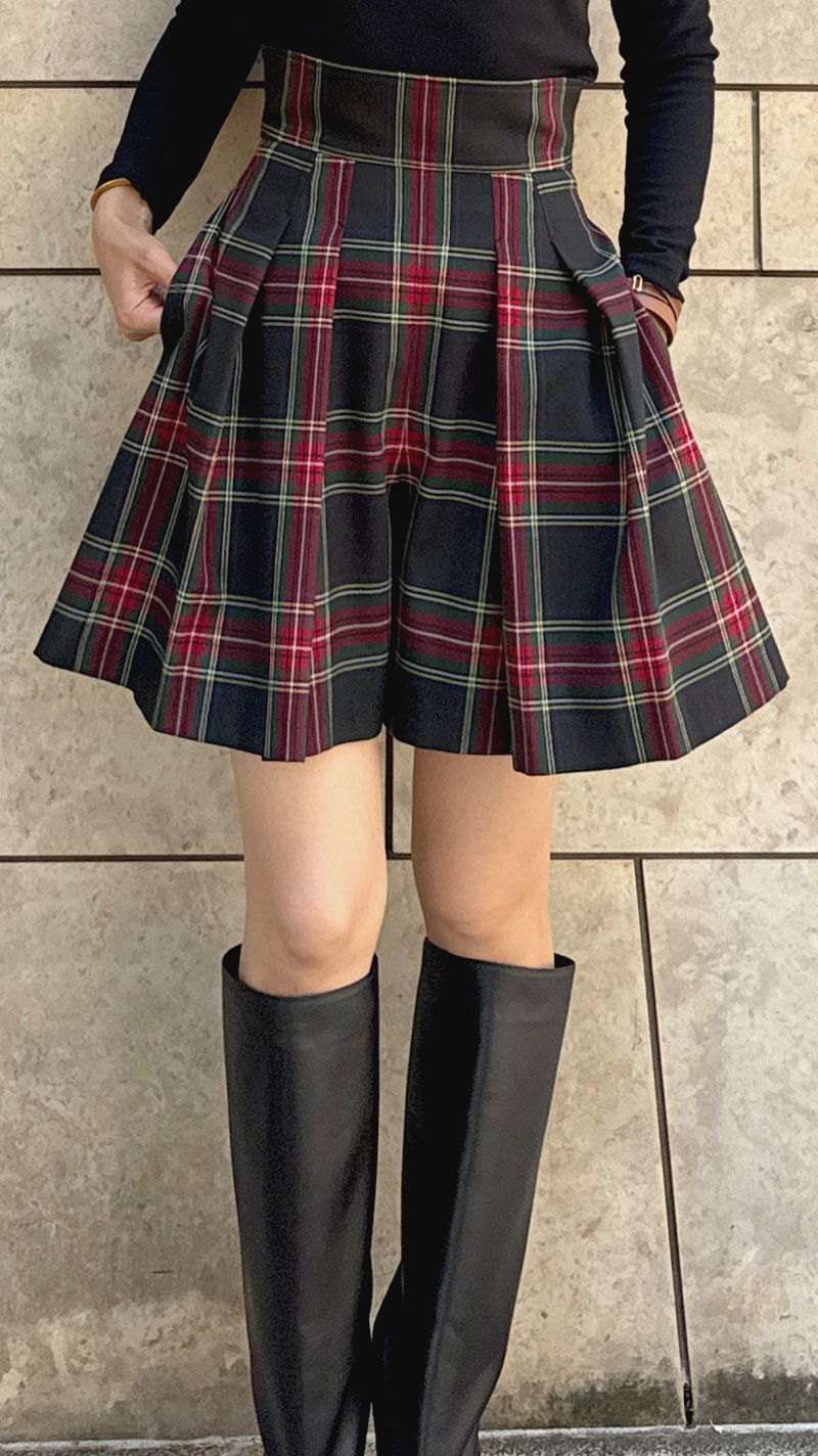 タータンチェックキュロット