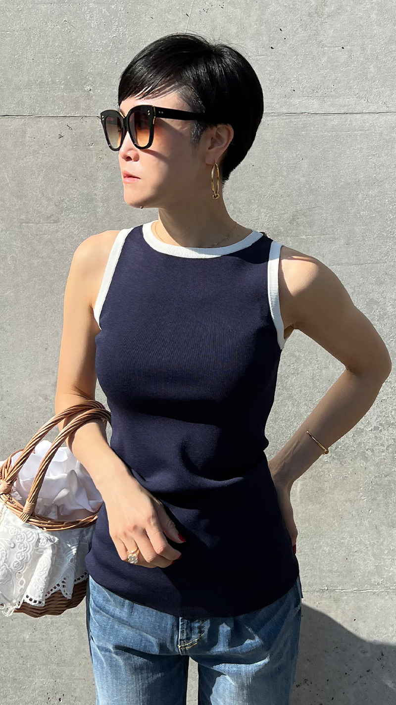 「JENNE」 ノースリーブニット SMALL ホワイト レディース 日本製 無縫製 ノースリーブニット｜JENNE(ジェンヌ)公式通販