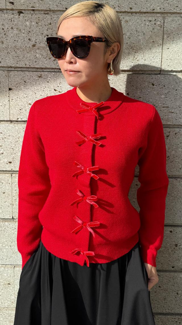 ベロアリボンカーディガン｜JENNE(ジェンヌ)公式通販：パリジェンヌの  