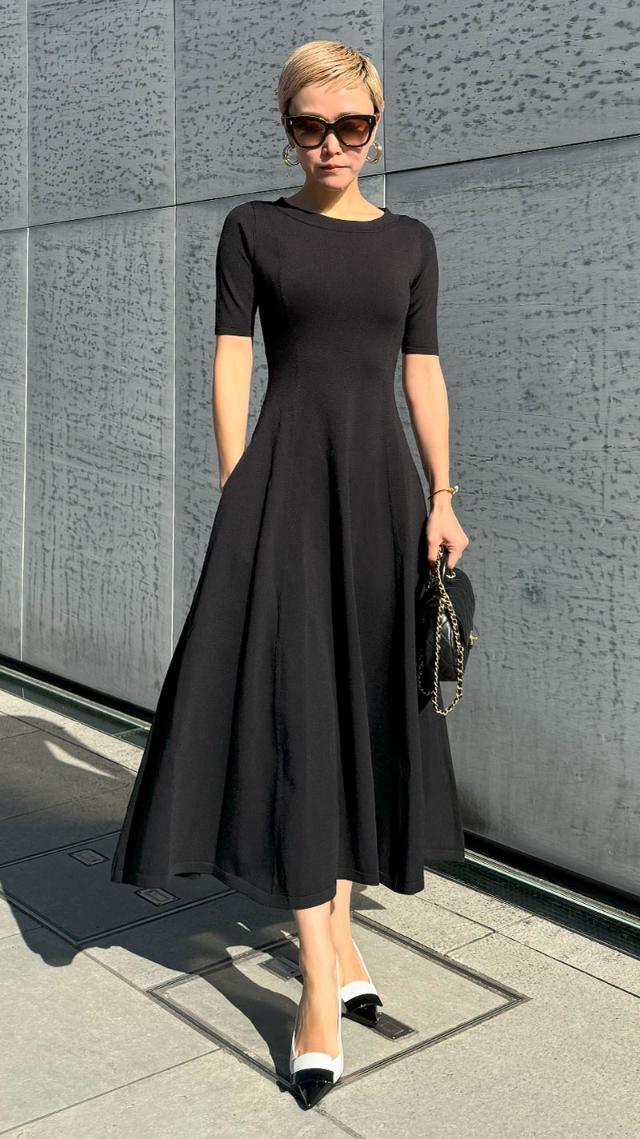 JENNE美ラインニットワンピース