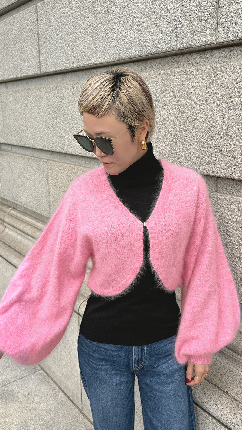 ふわふわウールボレロ