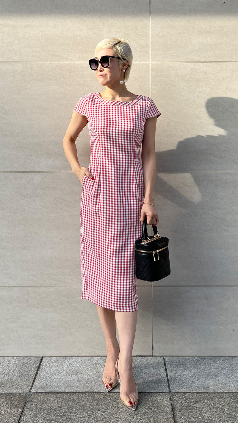 オードリールック ギンガムチェックワンピース｜JENNE(ジェンヌ)公式  