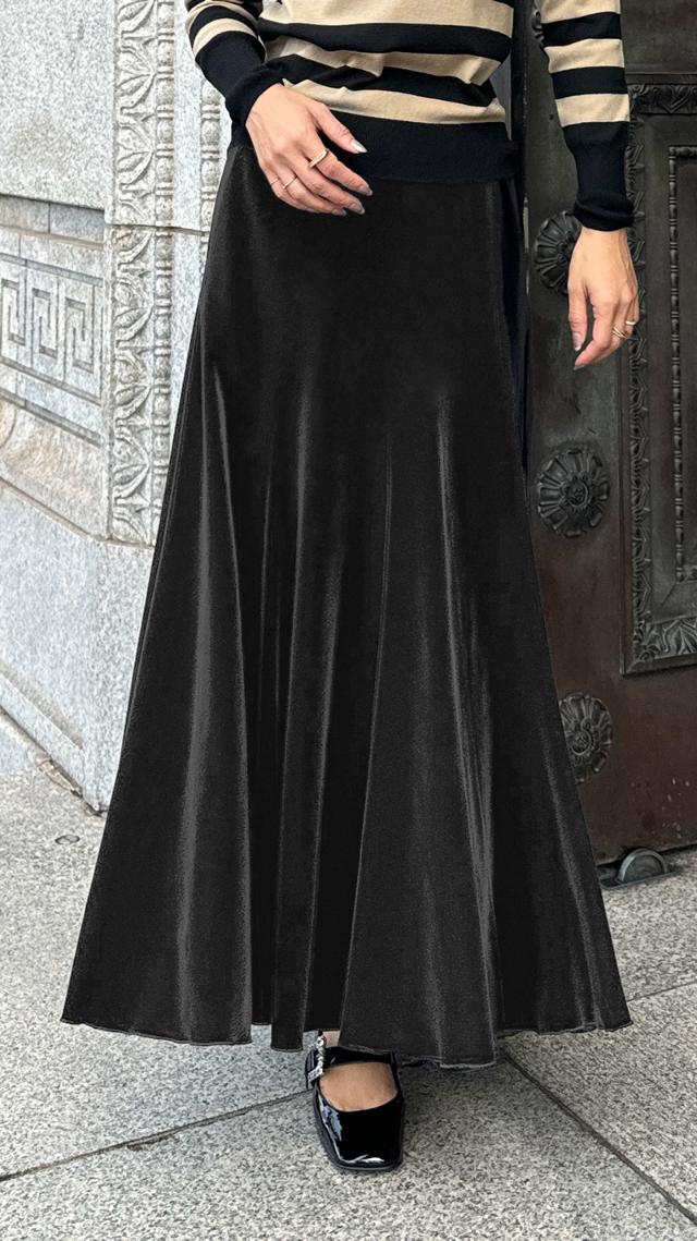 サカイ　シルクフレアスカート　ネイビー　サイズ1 sacai(サカイ) ウールストライプスカート 22-06332 ネイビー