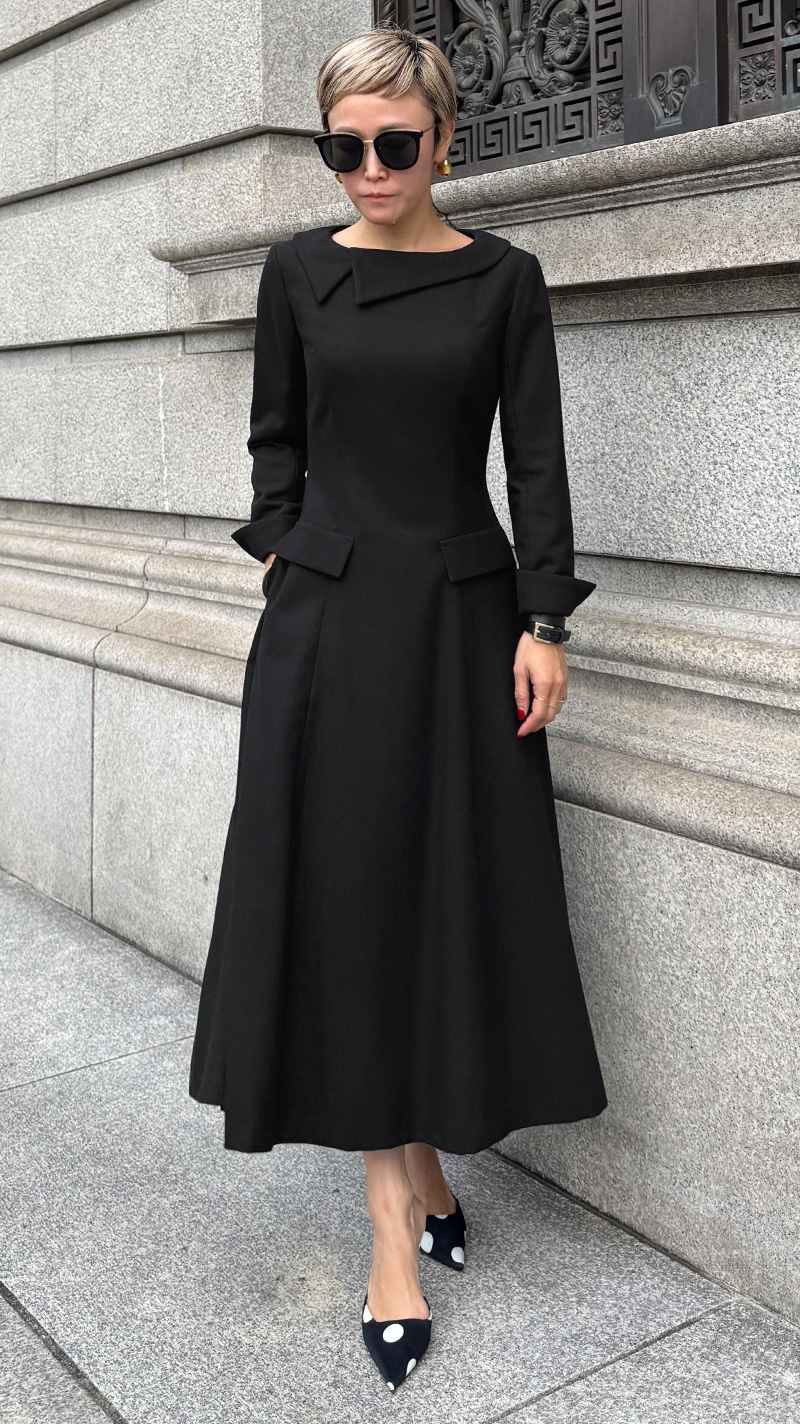 アシンメトリーワンピース