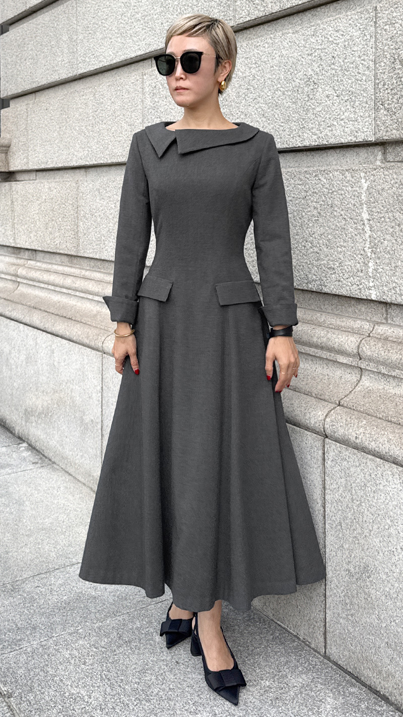 アシンメトリーワンピース