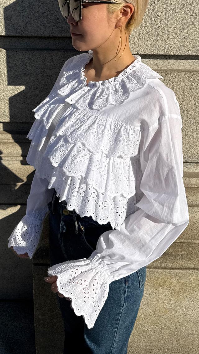 コットンレース羽織
