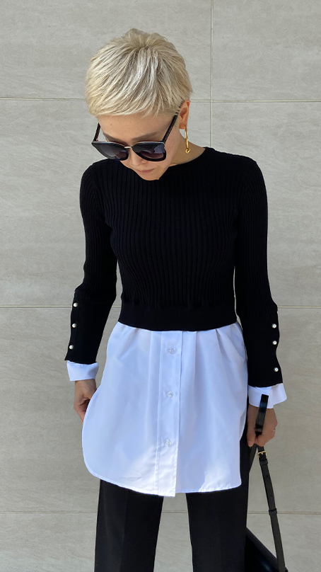 バックパールドッキングニット