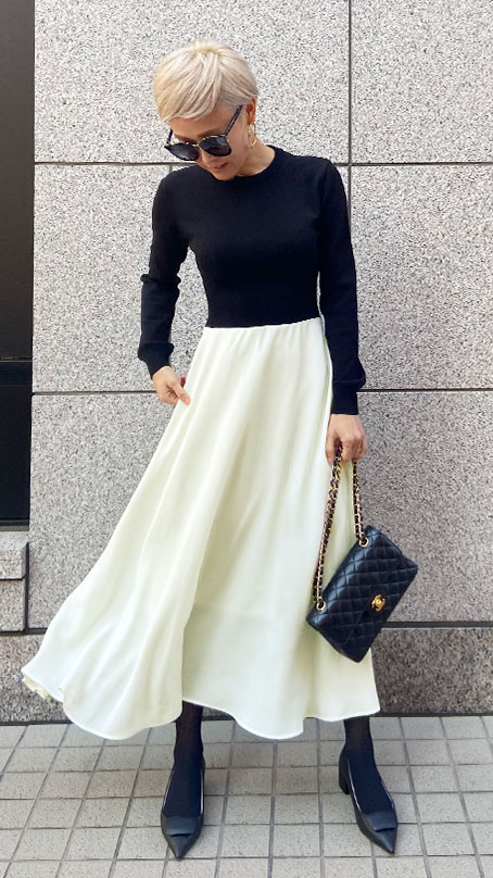 ニットドッキングバイカラーワンピース Jenne ジェンヌ 公式通販 美しく見せてくれるお洋服ブランド
