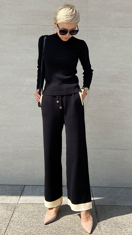 フレンチリッチニットパンツ