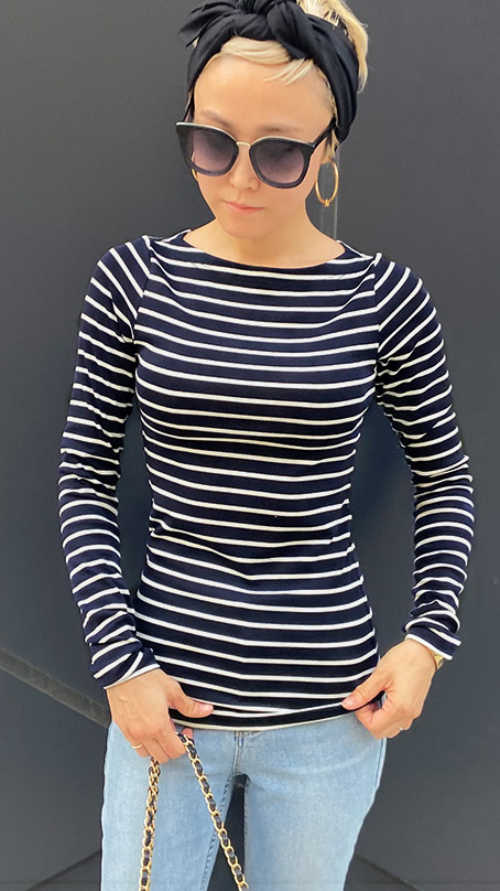 JENNEフレンチボーダートップス