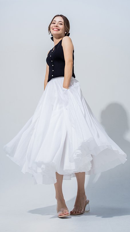 大人フレンチルックエアリースカート