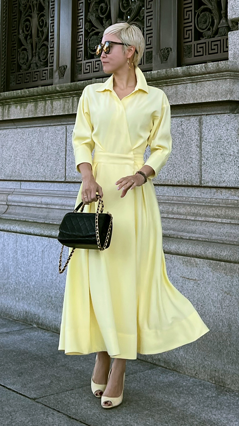 カシュクール フレアワンピース（ペチコート付き）｜JENNE(ジェンヌ  