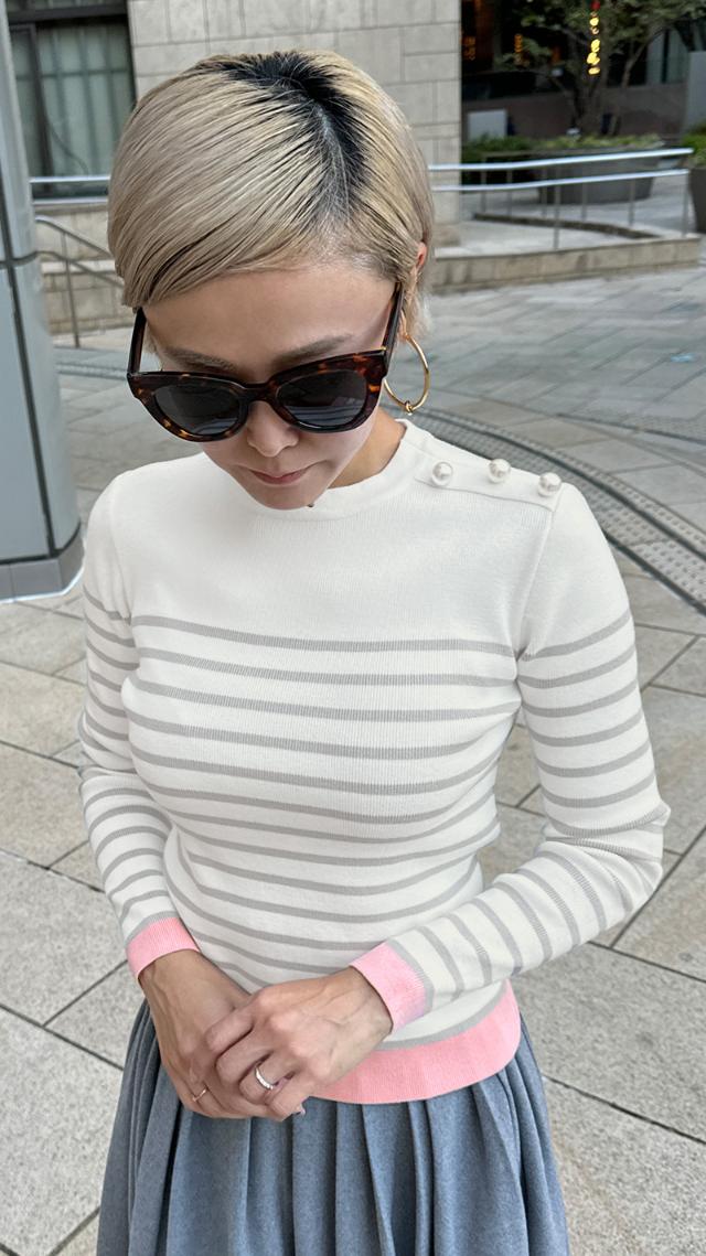 パリジェンヌパールボーダーニット