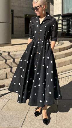 日本製シアードットドレスワンピース