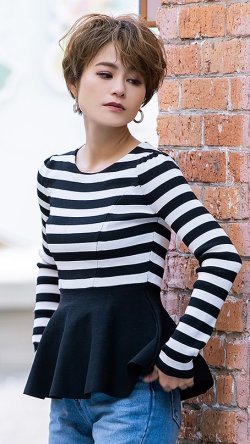 ボーダーペプラムトップス_c20ss-tp03a