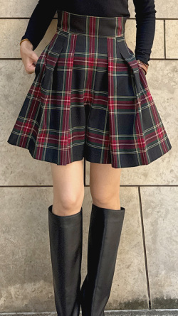 タータンチェックキュロット