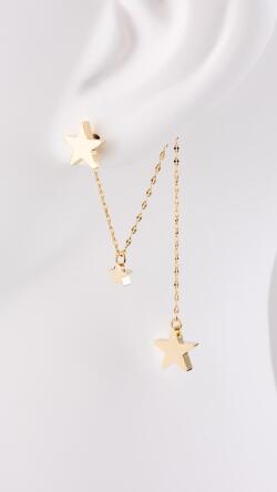 【再販売】日本製トリプルスターバックキャッチピアス【お客様都合のご返品不可】