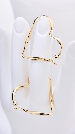 【再販売】スクリューハートイヤリング