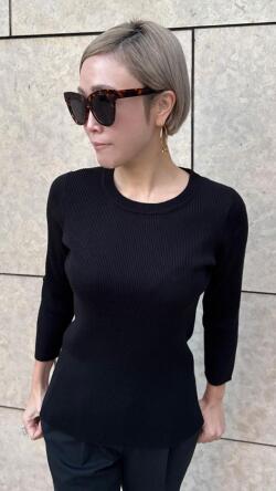 着痩せリブニット