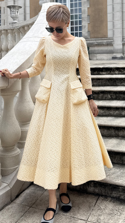 ジャガードポケットワンピース