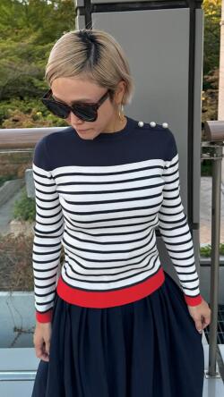 パリジェンヌパールボーダーニット