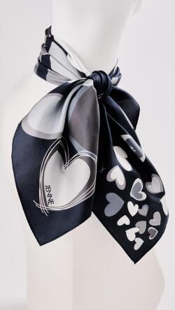 日本製大人ハートスクエアスカーフ