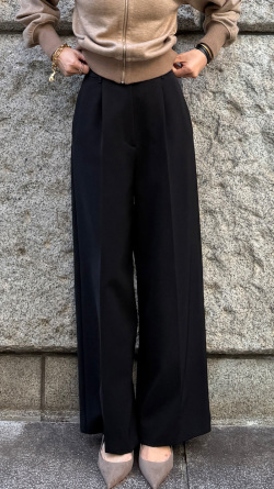 匠仕立て美脚ワイドパンツ＜日本縫製＞