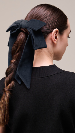 日本製別珍リボンヘアーゴム