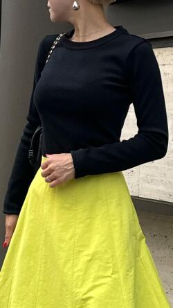 日本製長袖リブトップス