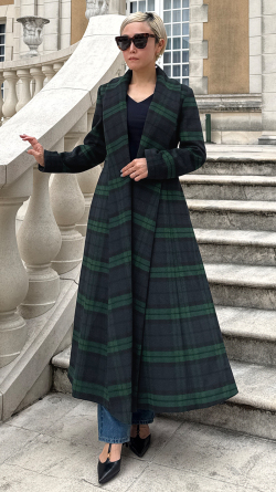 ウールブラックウォッチコート