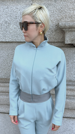 【先行予約】日本製エアリーストレッチブルゾン【発送予定：9月中旬】