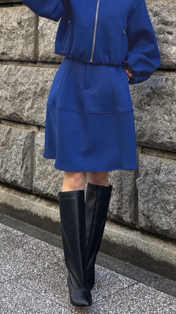 カットソー切り替えminiスカート