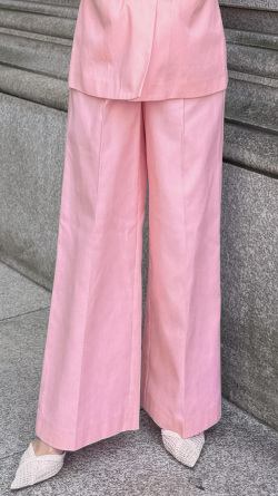 ストライプ美脚マリンパンツ（eco素材）