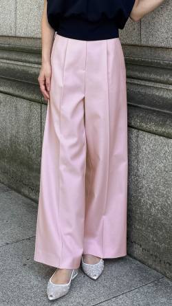 クール素材美脚ワイドパンツ(接触冷感・防シワ・UV)