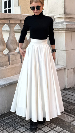 クール素材ボリュームドレススカート