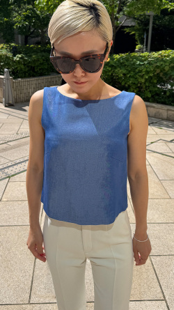 エアリーデニム見えトップス