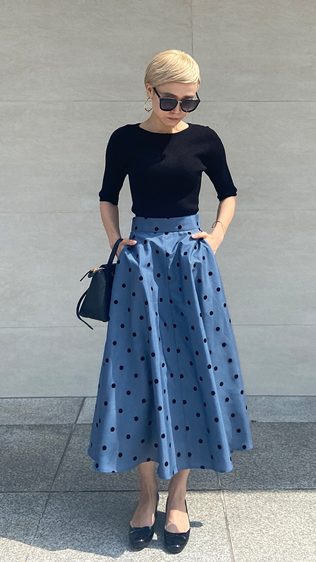 日本製 フロッキードットフレアスカート｜JENNE(ジェンヌ)公式通販  