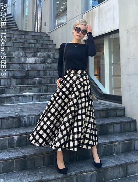 日本製フロッキーフレアスカート｜JENNE(ジェンヌ)公式通販：パリ  