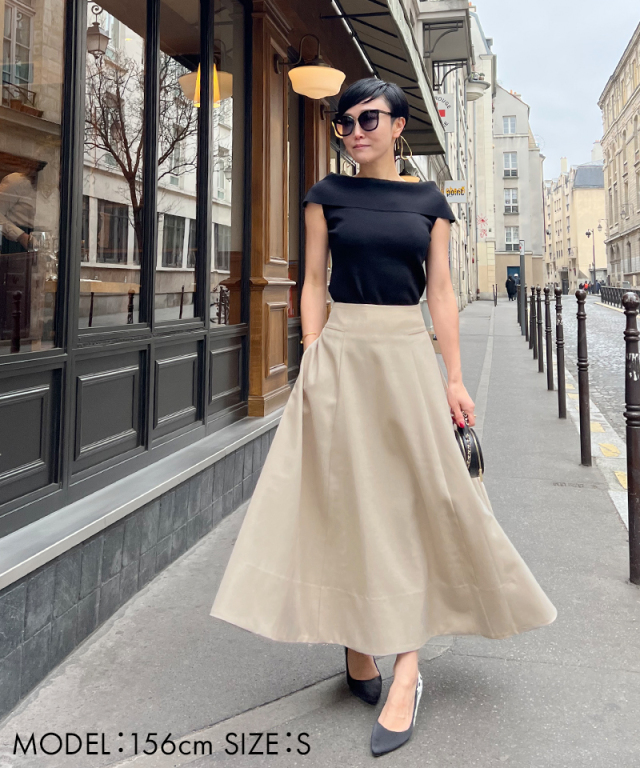 plage プラージュ フレアロングスカート新品 plage リネンロングフレアスカート