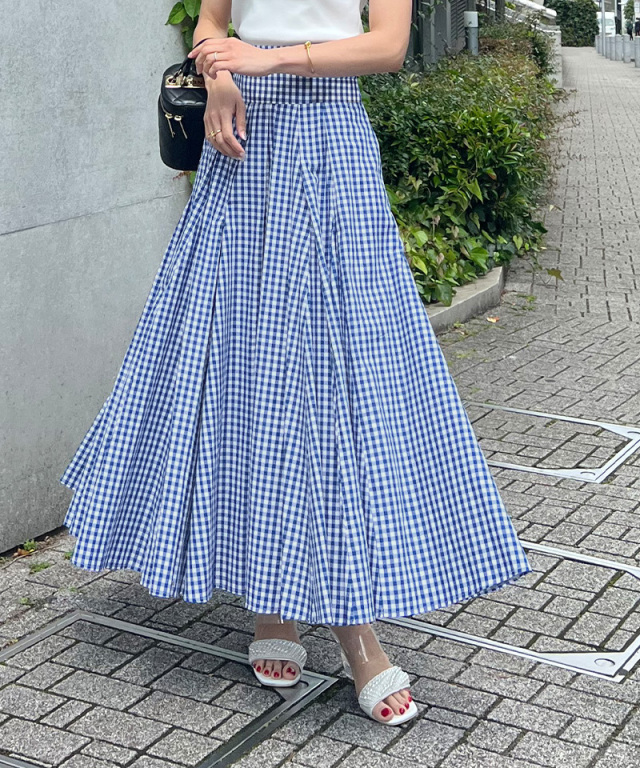 バックレースアップギンガムフレアスカート｜JENNE(ジェンヌ)公式通販  