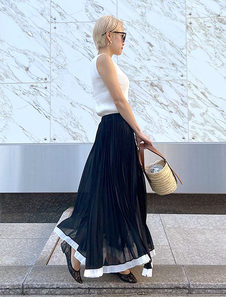 バイカラープリーツスカート｜JENNE(ジェンヌ)公式通販：パリジェンヌ  