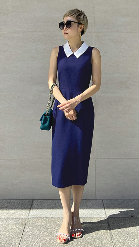 付け襟美シルエットワンピース Jenne ジェンヌ 公式通販 美しく見せてくれるお洋服ブランド